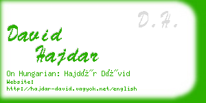 david hajdar business card